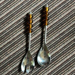 Salad service set.  Made in India